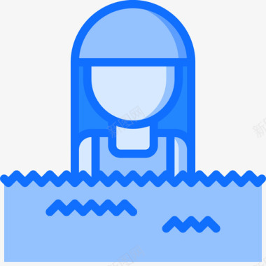 游泳者游泳者1蓝色图标