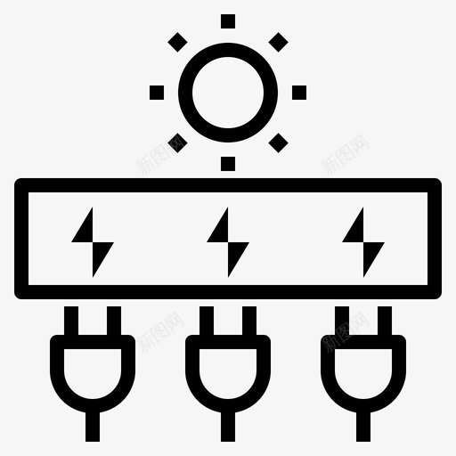 太阳能太阳能1线性svg_新图网 https://ixintu.com 太阳能 线性