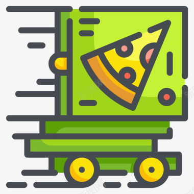 披萨送餐92原色图标