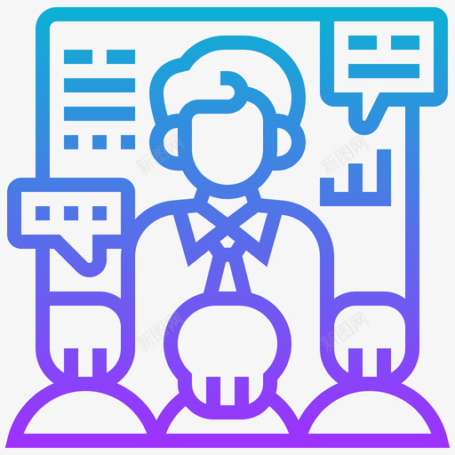 在线会议会议和会议2梯度svg_新图网 https://ixintu.com 会议 在线 议和 梯度