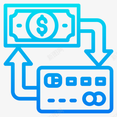 货币兑换金融165梯度图标