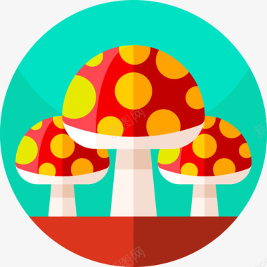 蘑菇弹簧154扁平图标