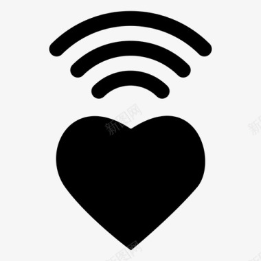 心脏wifi信号心脏信号心波图标