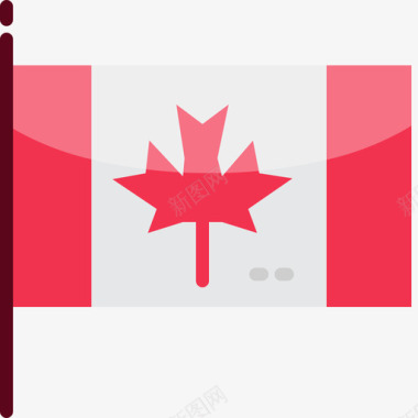 旗帜加拿大15扁平图标