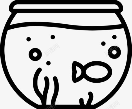 鱼缸宠物5线性图标