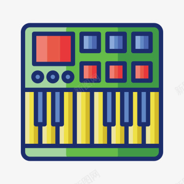 Midiedm7线性颜色图标