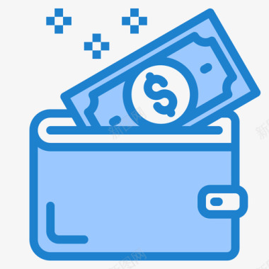 钱包金融170蓝色图标