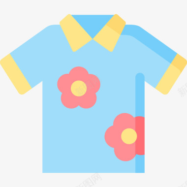 夏威夷衬衫热带目的地2扁平图标
