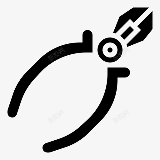 钳子施工切割svg_新图网 https://ixintu.com 施工 工具 钳子 切割 修理 2字形