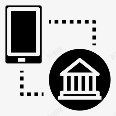 银行区块链和金融科技2填充图标