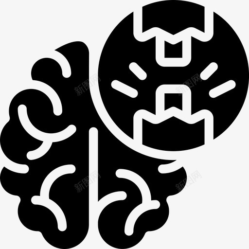 大脑神经学4填充svg_新图网 https://ixintu.com 大脑 神经学 填充