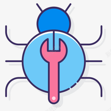 Bug移动应用程序开发1线性颜色图标