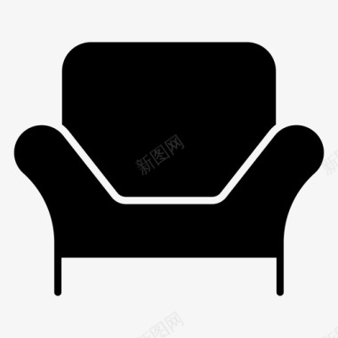 舒适扶手椅商务图标