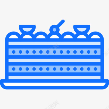蛋糕46号咖啡厅蓝色图标