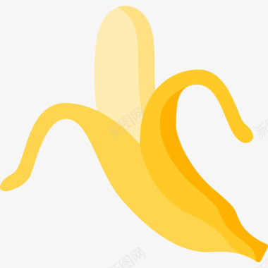 香蕉水果和蔬菜59扁平图标