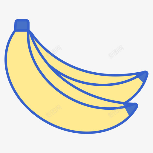 香蕉热带57线形颜色svg_新图网 https://ixintu.com 香蕉 热带 线形 颜色