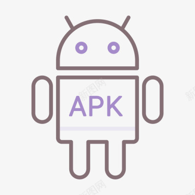 Apk移动应用程序开发线性颜色图标