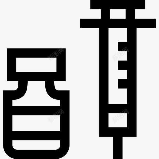 注射器药物33线性svg_新图网 https://ixintu.com 注射器 药物 线性