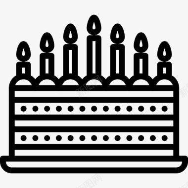 生日蛋糕生日派对45直系图标