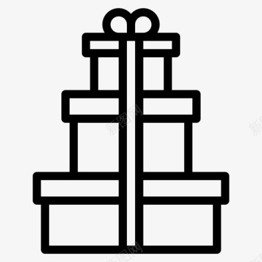 礼品盒礼品29直系图标