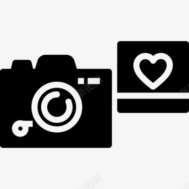 爱情照片相机情侣图标