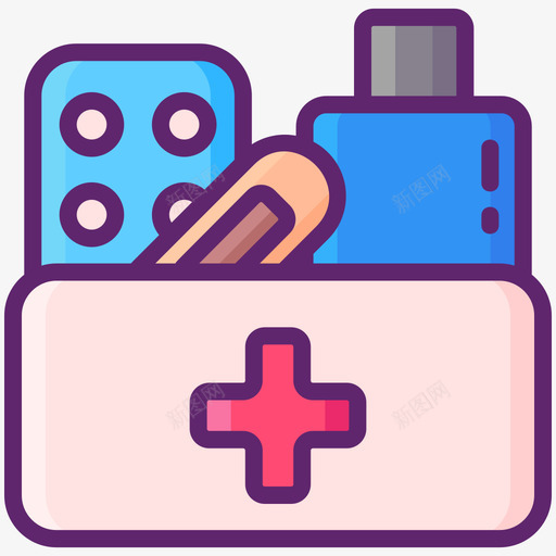 急救箱diy12线性颜色svg_新图网 https://ixintu.com 急救箱 diy 线性 颜色