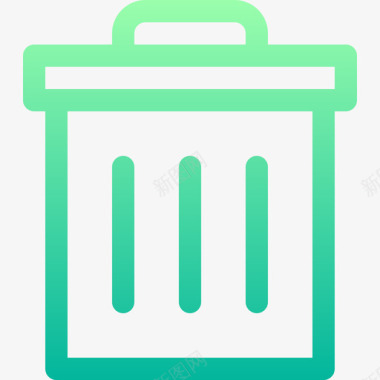 垃圾桶用户界面113线性颜色图标