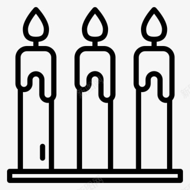 蜡烛精神的29直线的图标
