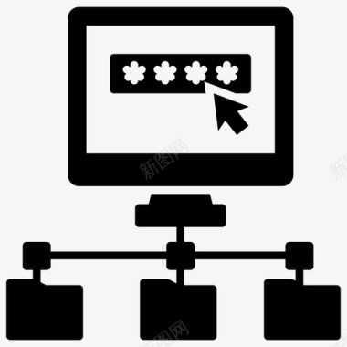 数据保护数据安全数字安全图标