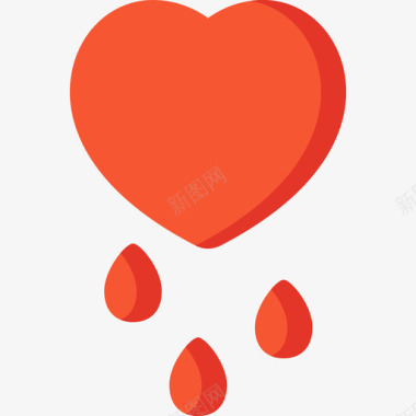 心脏献血82平坦图标