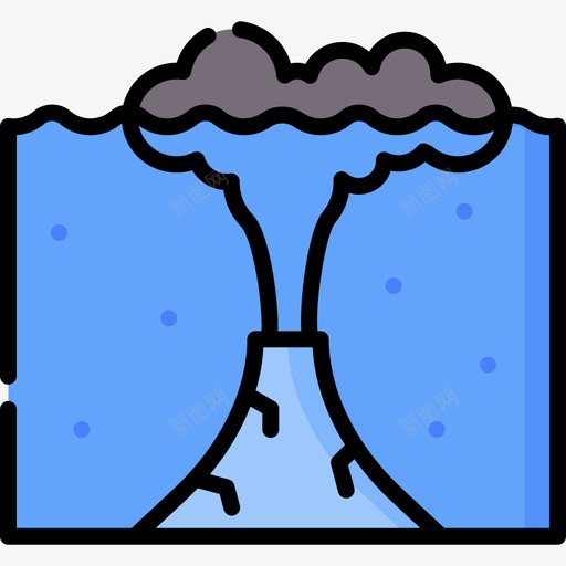 火山自然灾害42线性颜色svg_新图网 https://ixintu.com 火山 自然灾害 线性 颜色