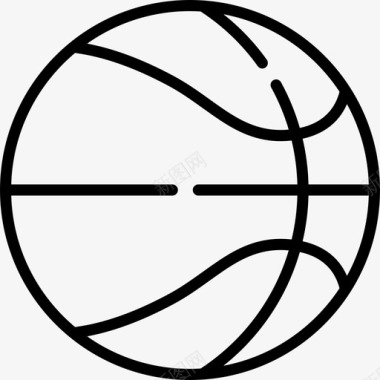 篮球业余爱好自由时间6直线型图标