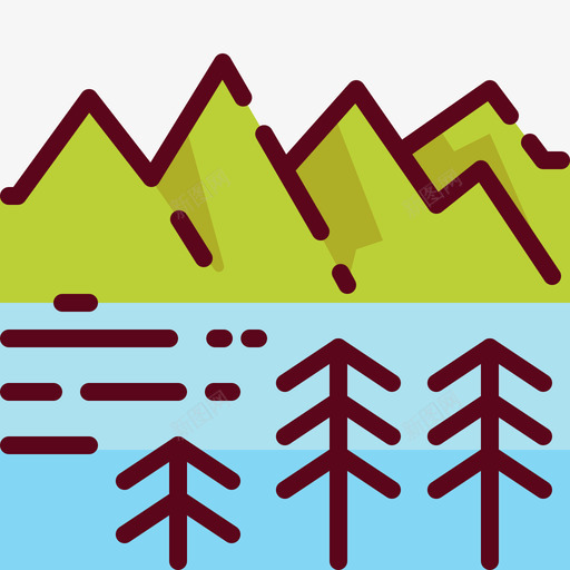 加拿大国家公园11线性颜色svg_新图网 https://ixintu.com 加拿大 国家 公园 线性 颜色