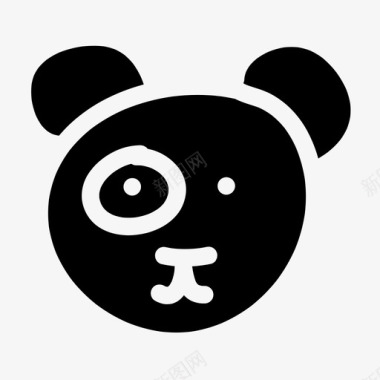 熊猫动物涂鸦图标