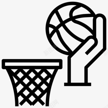 篮球运动体育和竞赛图标