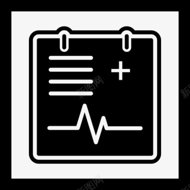医疗图表液晶显示器医疗文件图标