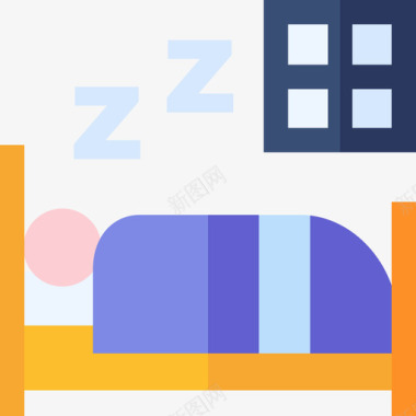 睡觉在家休闲活动7公寓图标