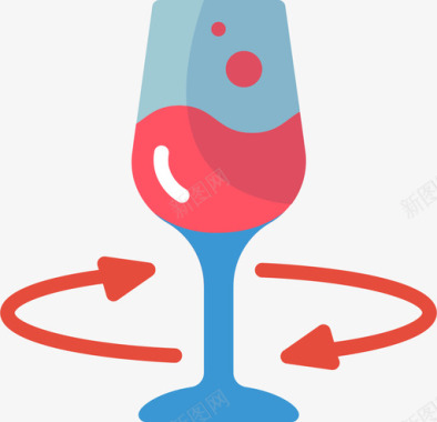 玻璃杯葡萄酒8杯平的图标