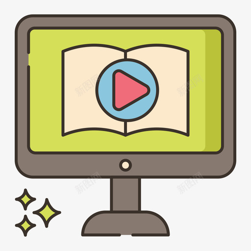 视频教程教育娱乐3线性颜色svg_新图网 https://ixintu.com 视频 教程 教育 娱乐 线性 颜色