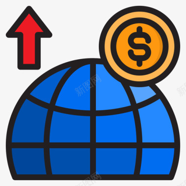 全球商业和金融119线性颜色图标