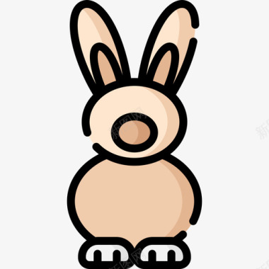兔子95春季线性颜色图标
