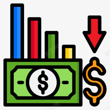 货币金融169线性颜色图标
