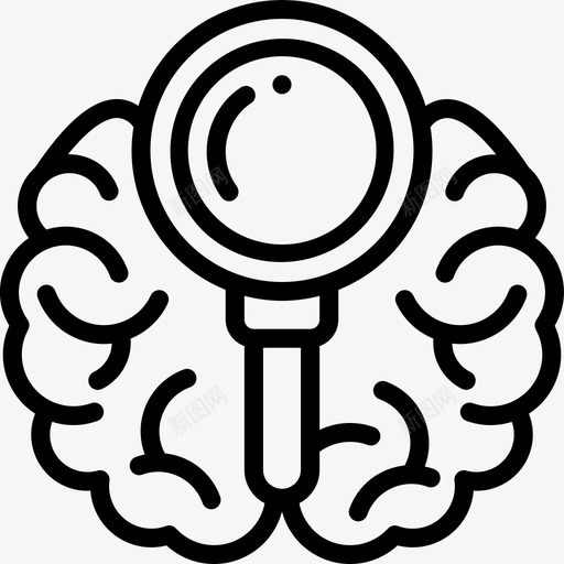 大脑神经学2线性svg_新图网 https://ixintu.com 大脑 神经学 线性