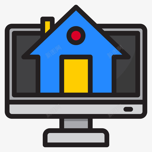家用电脑应用4线颜色svg_新图网 https://ixintu.com 家用 电脑 应用 颜色