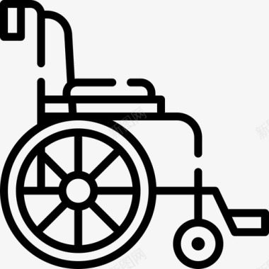 轮椅退休之家10直线型图标
