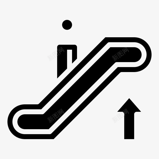 自动扶梯方向标志梯子svg_新图网 https://ixintu.com 标志 自动扶梯 方向 梯子 楼梯 箭头 博物馆