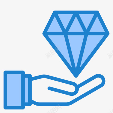 钻石投资87蓝色图标