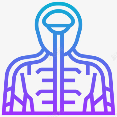 人体人体器官16梯度图标