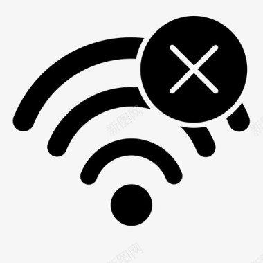 wifi无连接计算机internet图标