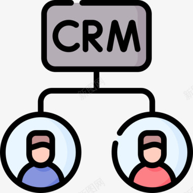 CRM呼叫中心服务21线性颜色图标